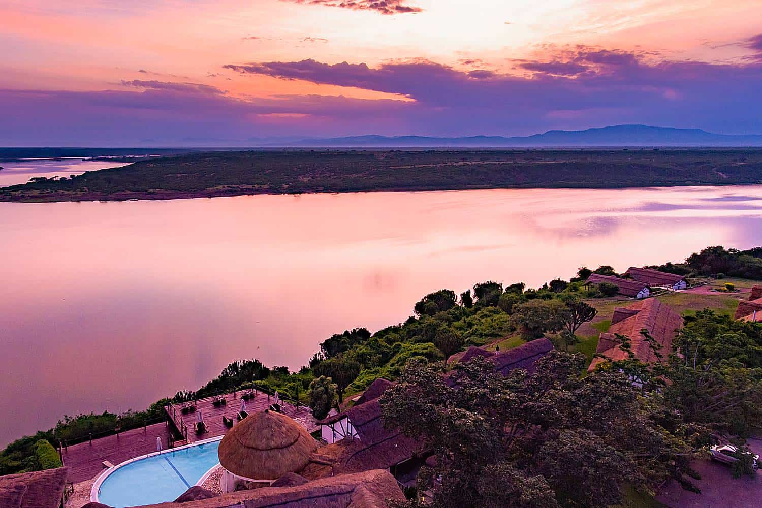 Scenic Views Of Lake Edward From Mweya Peninsula
