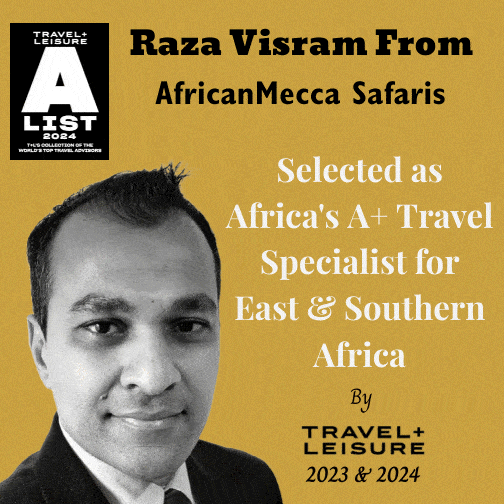 AfricanMecca Team Member - Raza Visram Is A 2023 Travel + Leisure Safari Specialist (Top A-List)